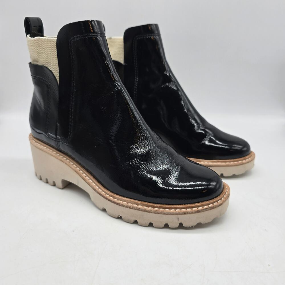 Dolce Vita Huey H2O Women's Patent Leather Ankle Boot Booties Black Size 6